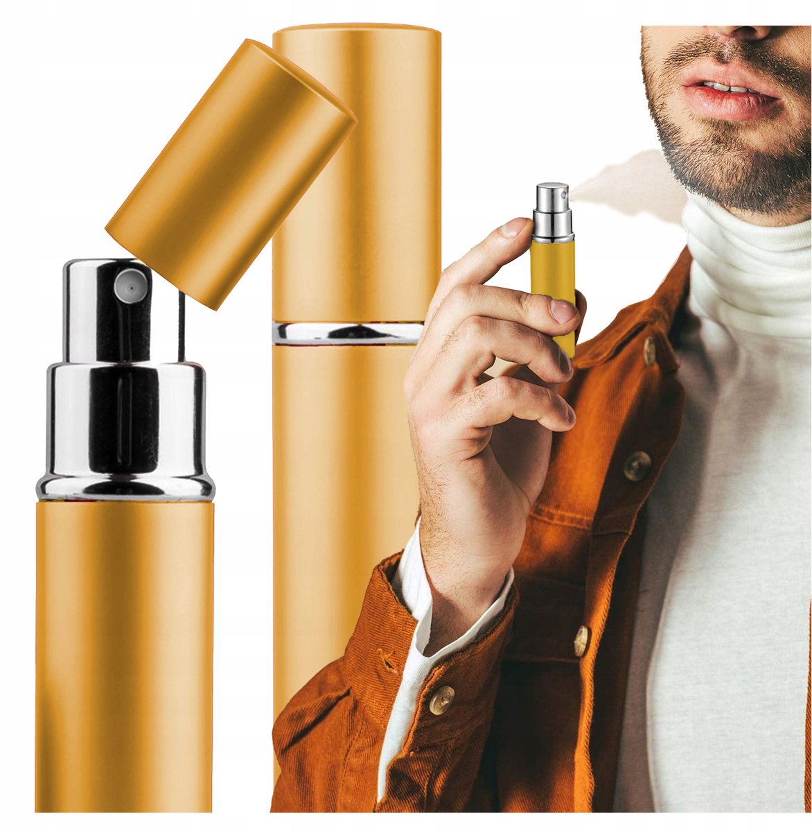 Gouden Reisflacon Parfum 10ml - Compact & Luchtvaartvriendelijk