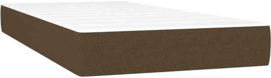 vidaXL-Boxspring-met-matras-stof-donkerbruin-90x200-cm