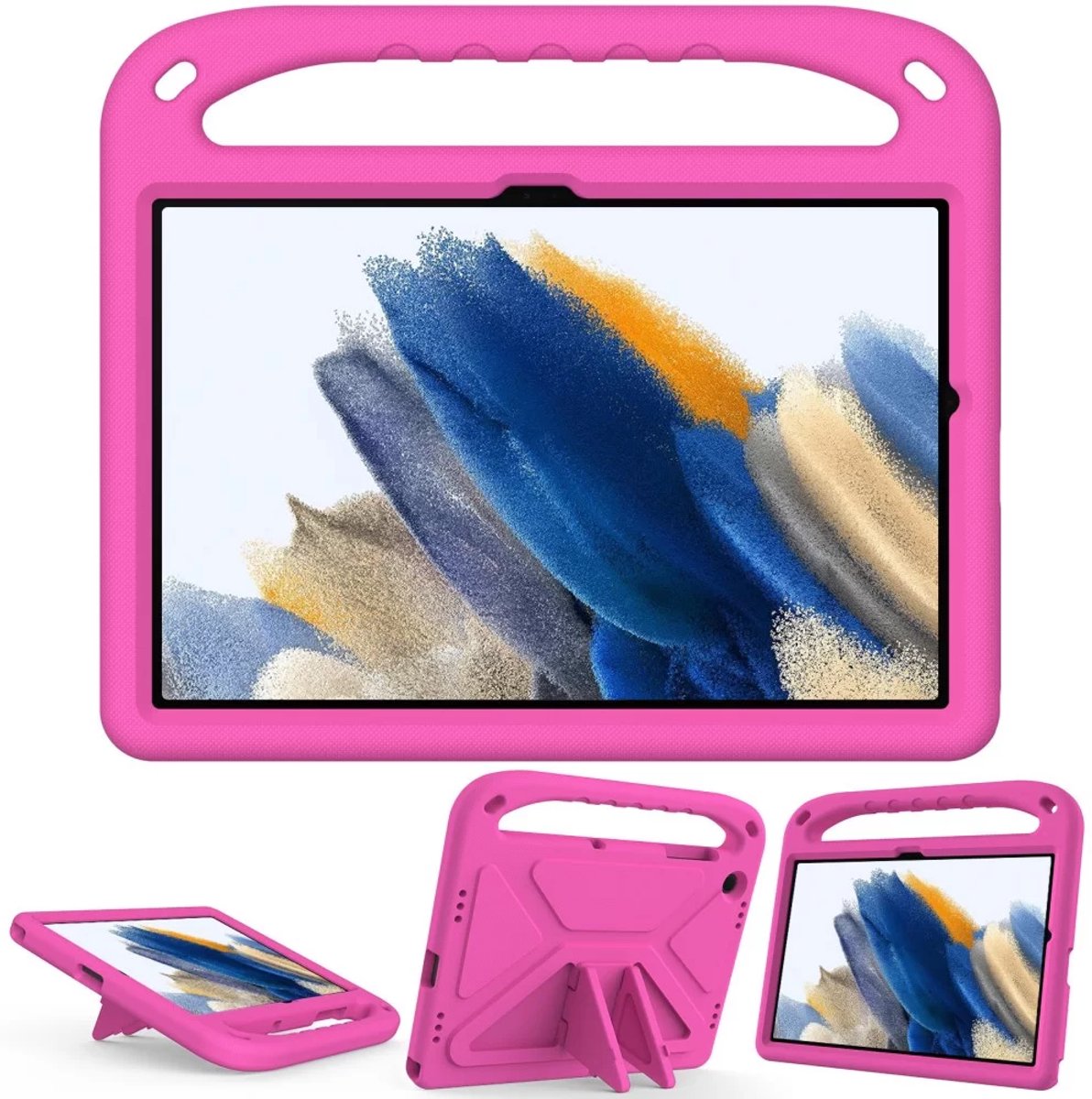 Hoesje Geschikt voor Samsung Galaxy Tab A9 Hoesje Kinderhoes Shockproof Hoes Kids Case - Roze