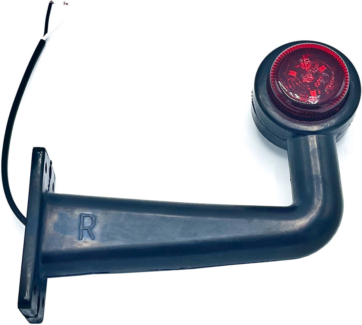 Breedtelicht rechts LED 90° (6 LED) Rood/Wit 12-24 V E4