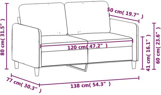 vidaXL-Canapé 2 places-120-cm-velours-noir