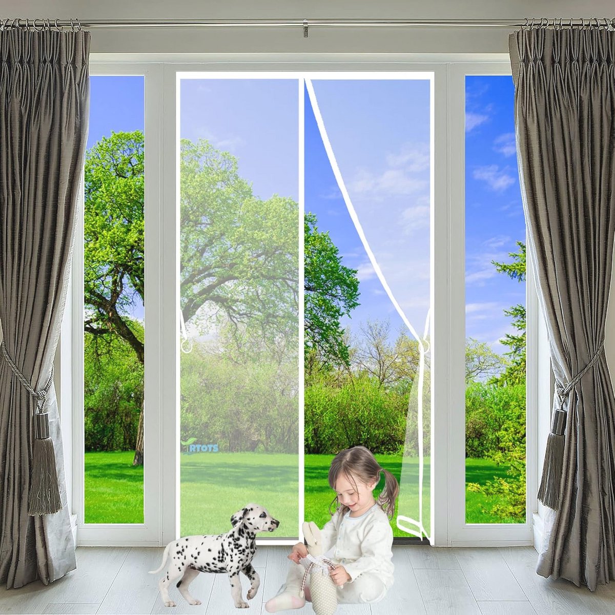 Hordeur Magnetisch 90 x 215 cm - Insectenwerende Deurgordijn voor Glazen Schuifdeuren en Patiodeuren