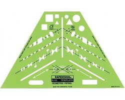 RapiDesign Isometrisch leidingen-sjabloon, 1 stuk (R43)