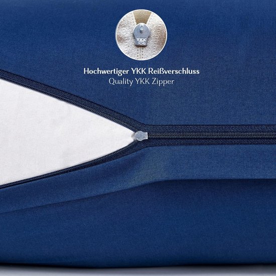 Alreya Mako Satijnen Kussensloopen 2 stuk 100% Katoen - 40x60 cm Groen - Hypoallergeen Kussensloop met YKK-ritssluiting
