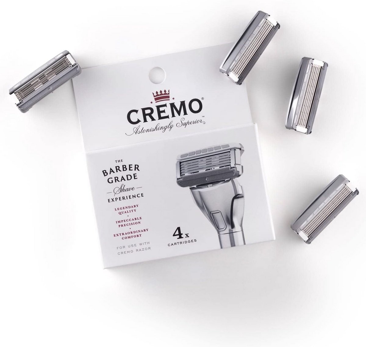 Premium 5-bladige scheermes navullingen voor mannen - Pack van 4