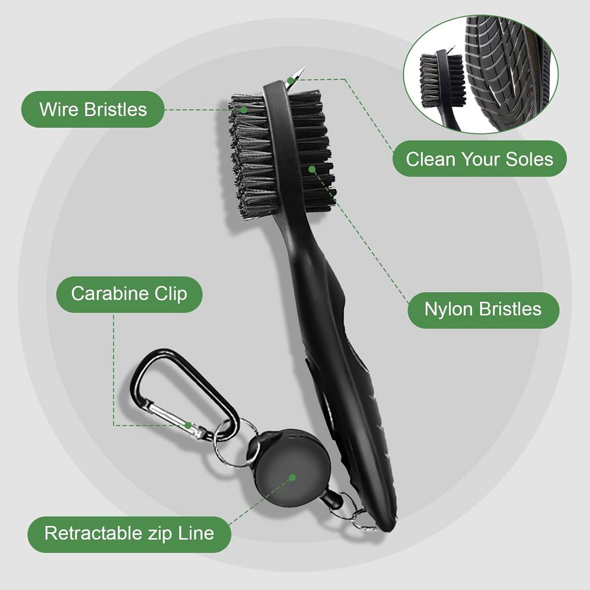 Complete Golf Accessoires Set met Handdoek, Borstel en Pitchvork