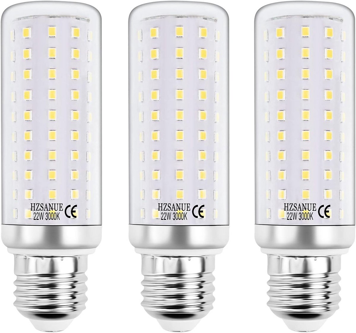 Set van 3 LED Maislampen 22W E27 Warm Wit 3000K - 2500 Lumen - Gloeilamp Vervanging 180W