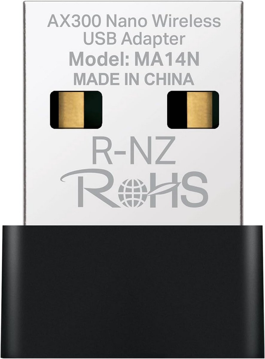 WiFi 6 AX300 USB Adapter - Nano WLAN-stick voor pc - 287 Mbps voor Windows 11/10/7