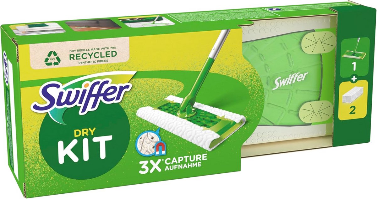 Swiffer Sweeper Starterskit met 2 navullingen voor efficiënte vloerreiniging