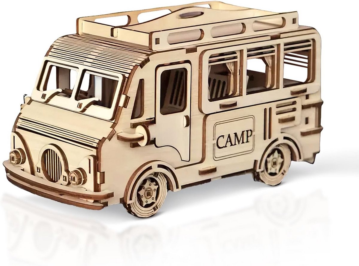 Houten 3D Model Bouwpakket Camper/RV voor Volwassenen en Kinderen
