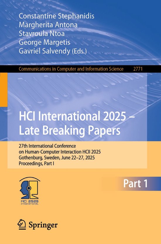 Springer Nature Proceedings Computer Science 1 - HCI Interna ... - cover