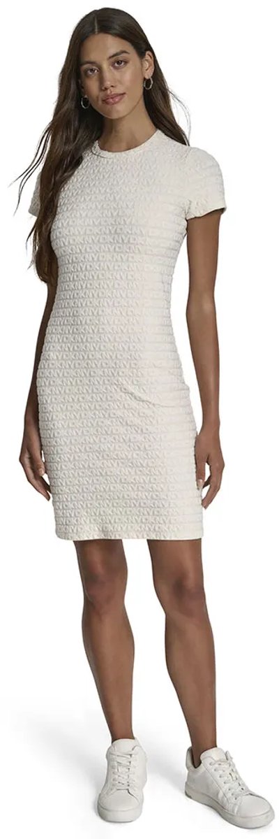 Dkny Dj6d9168 Korte Mouw Jurk Grijs S Vrouw