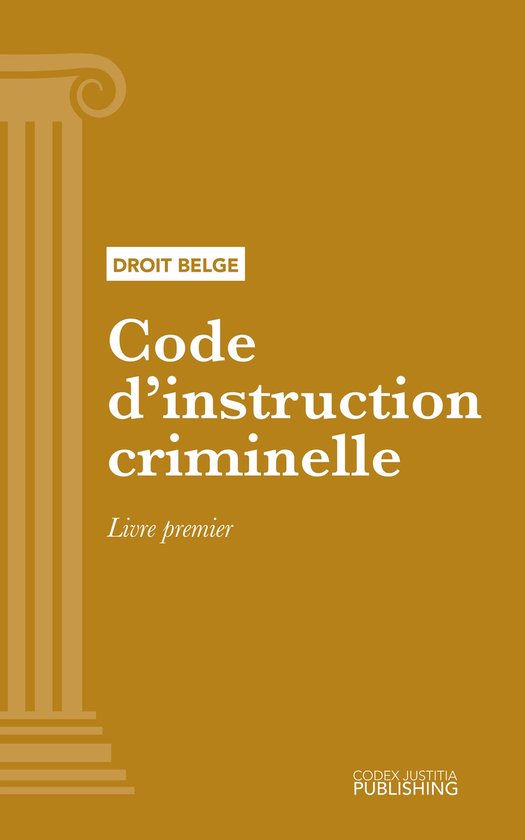 Code d'instruction criminelle - cover