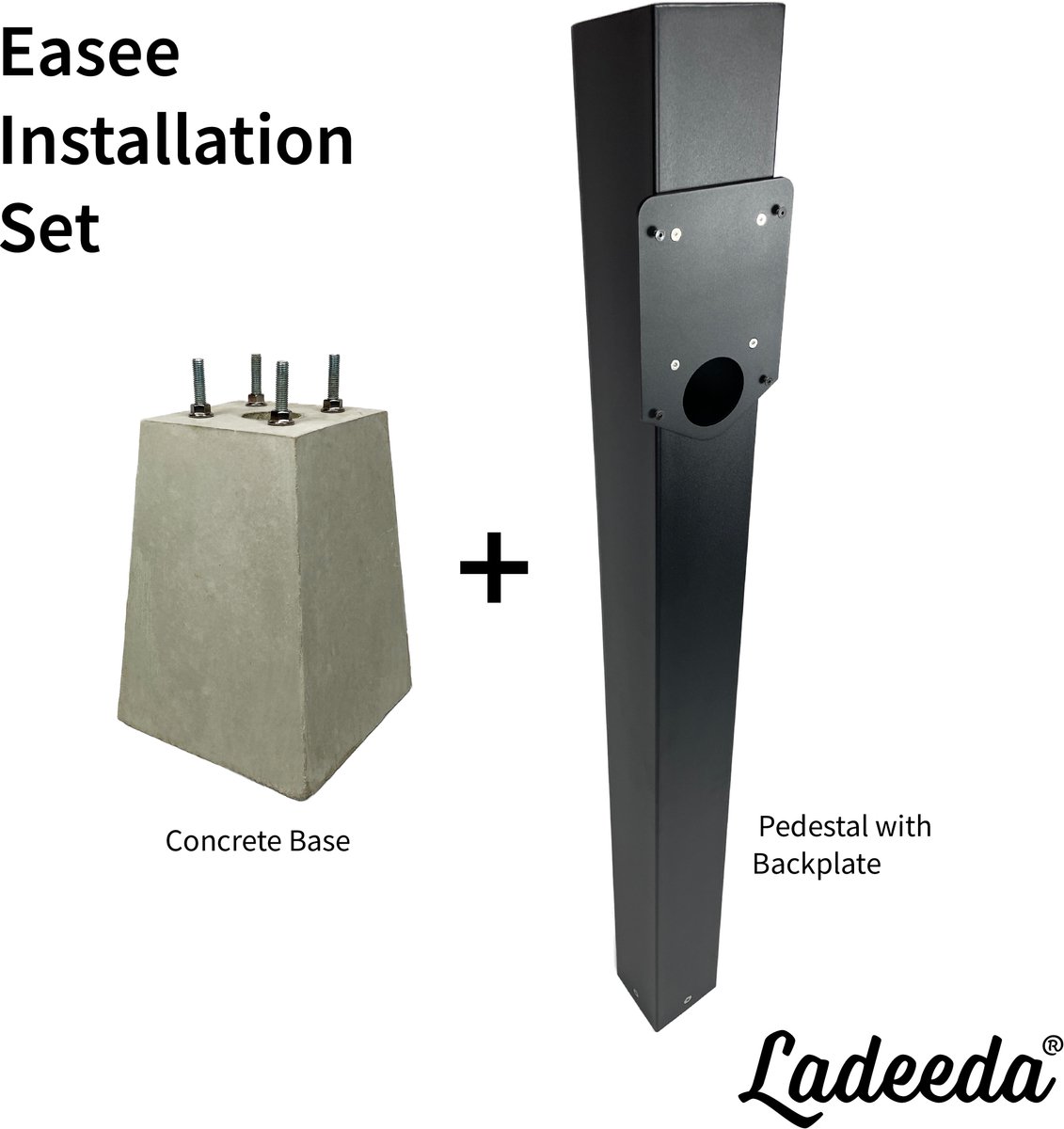 Complete Installatieset voor Easee Laadpalen | RVS Pedestal + Betonsokkel
