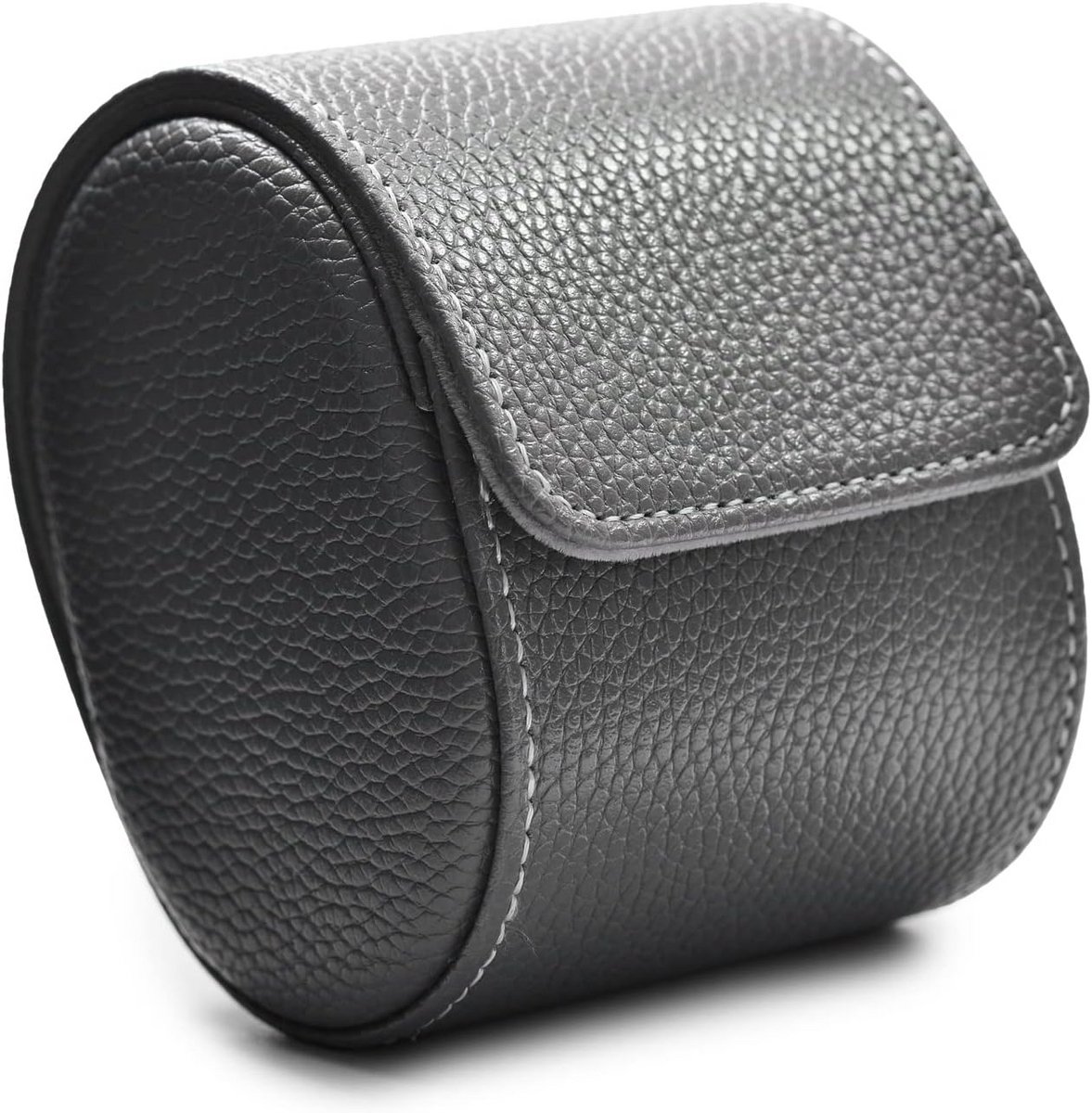 Luxe PU Lederen Horlogedoos voor Mannen - Grijs Opbergdoosje voor Reis Cadeau