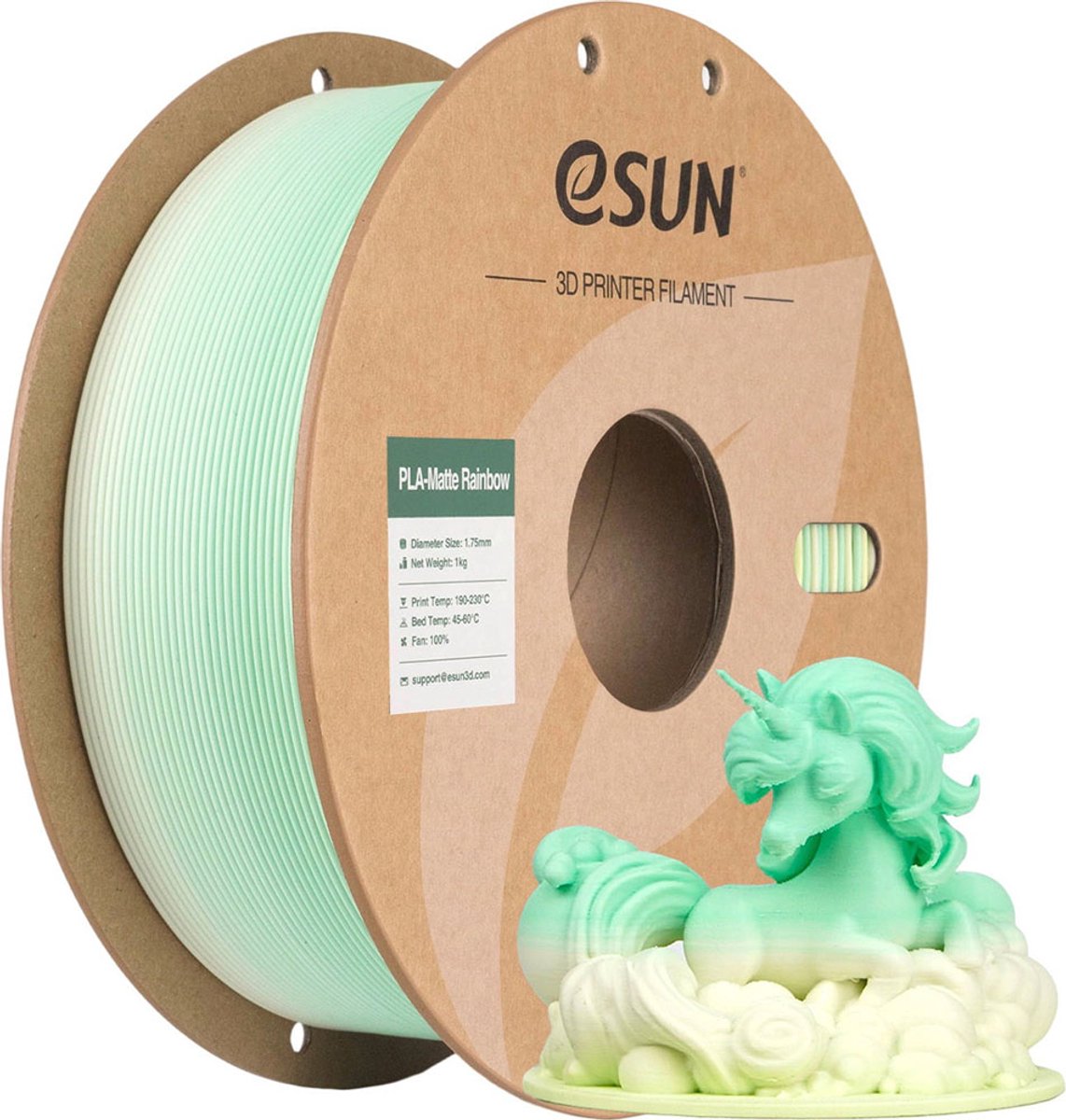 eSun ePLA-Matte Regenboog A / Rainbow A 1 kg - 1.75mm - 3D printer filament