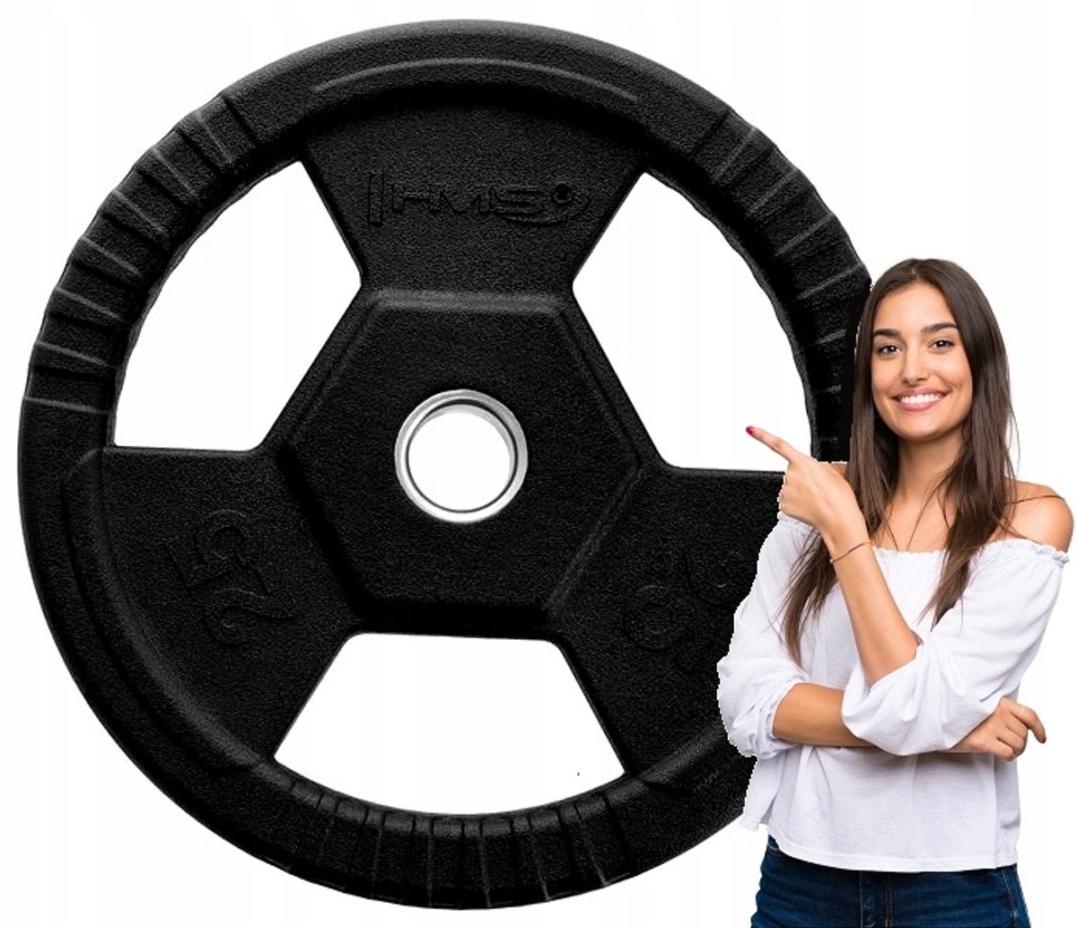 HMS TOH25 Olympische Halterung Gummiert 25 kg Fi50 Profi