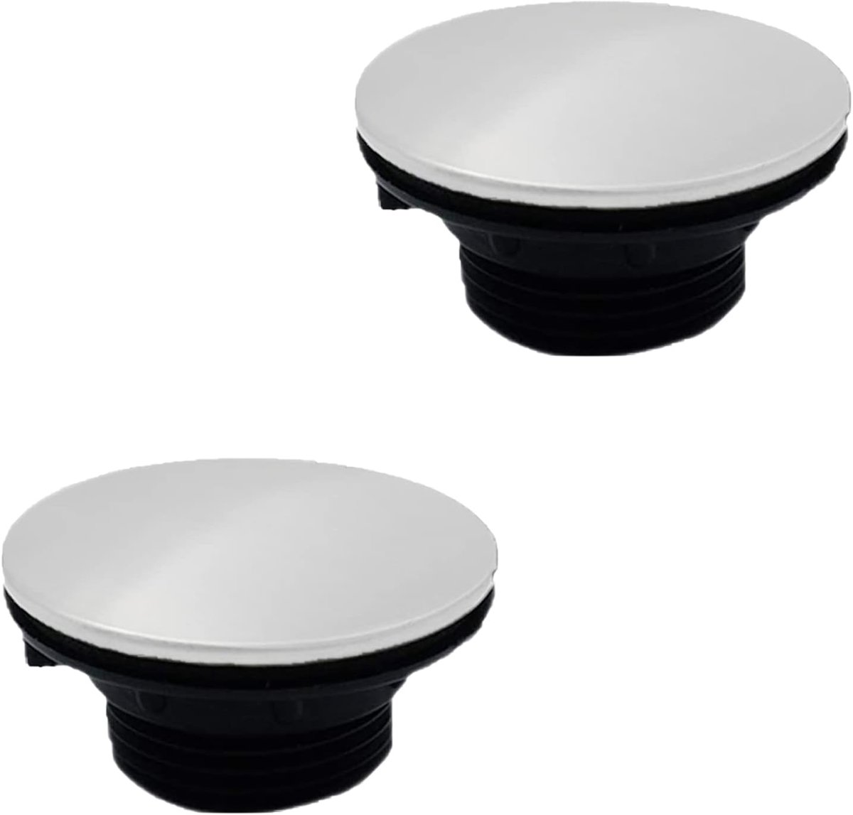 2 Pack Keuken Kraan Gat Cover - Rvs - Sink Tap Hole Plate Stopper Cover - Blanking Metal Plug voor Dia 1.2 tot 1.6 inch (45mm)
