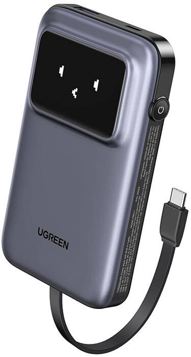 Ugreen Powerbank 10000Mah Voor Telefoons 30W Met Usb-C Kabel Innovatief