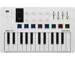 Arturia Minilab 3 - MIDI keyboard & pad controller - Wit