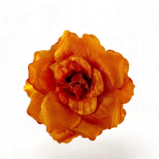 Broche Fleurs bandeau - Jaune moutarde foncé