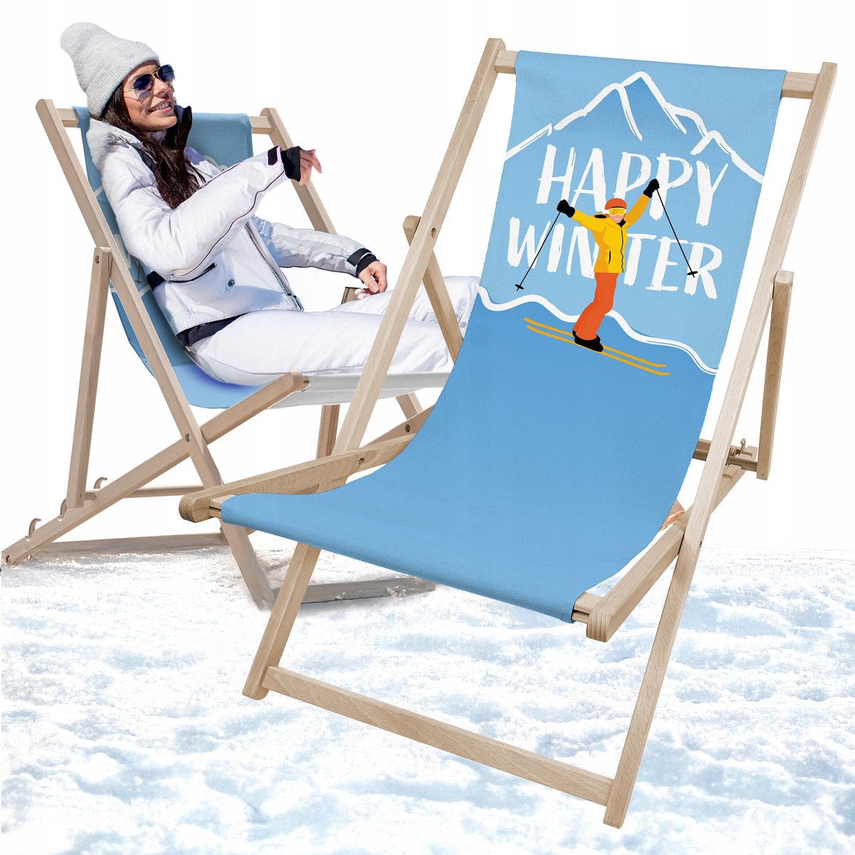 Opvouwbare Winter Ligstoel Skiër - Comfort op de Piste