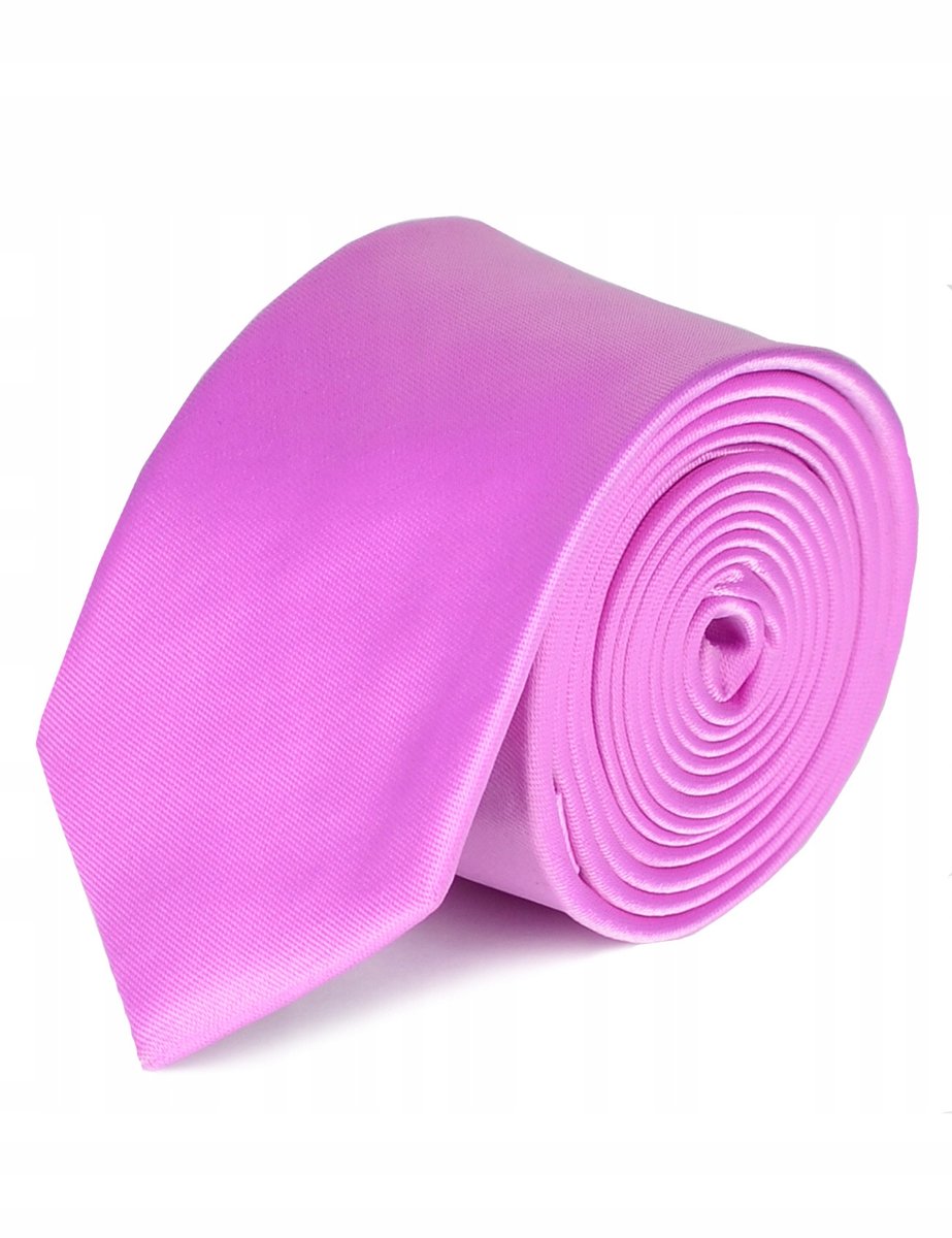 Gladde Roze Slim Fit Stropdas - Polyester