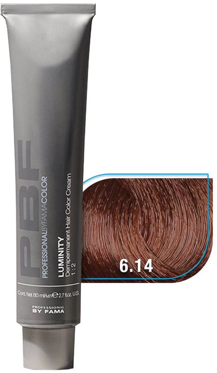 BY FAMA TINTE SEMI PERMANENTE COLOR LUMINITY TINTE # 6.14 LUMINITY SEMI, 80 ML