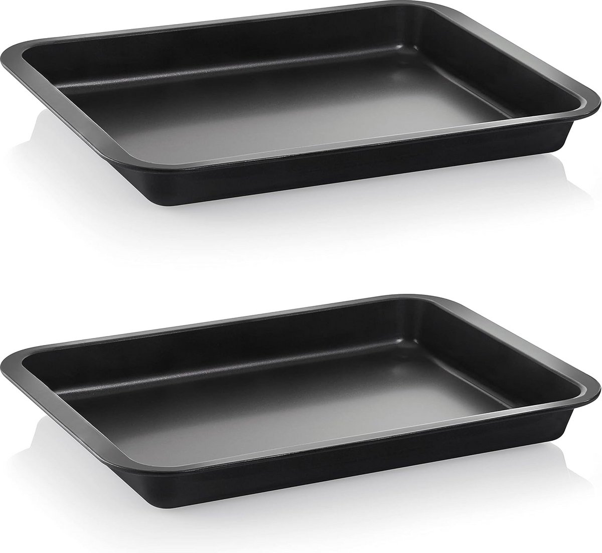 2-delige Ovenschaal Set - Groot & Plat, Antiaanbak, Geschikt voor Lasagne en Taart
