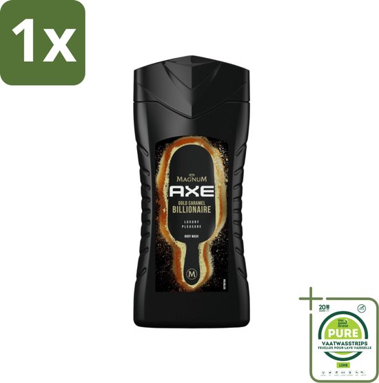 1 x Axe X Magnum - Douchegel - Gold Caramel Billionaire - 250 ml - Douchegel - Axe - Gold Caramel Billionaire - Mannen - Geur