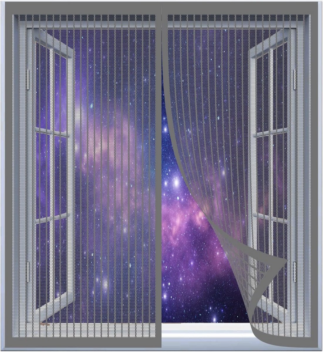 Magnetisch Hor Voor Raam 100x195 cm Transparant Hordeur Zonder Boren voor Schuifdeur