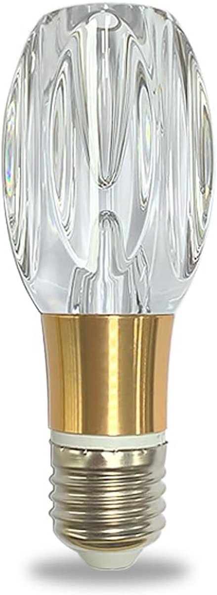 Decoratieve Kristallen Lichtbron met E27 Fitting - Helder Wit Licht