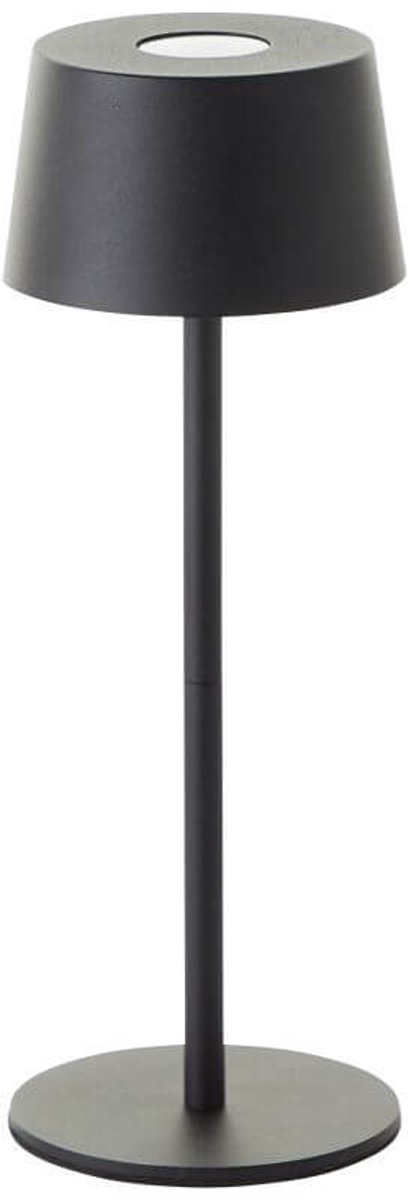 Brilliant Jona - Buiten tafellamp - LED 2W - Ø 9 cm - 170 lm - 3000K - 3-steps dimbaar - USB Oplaadbaar - IP44 - Zwart