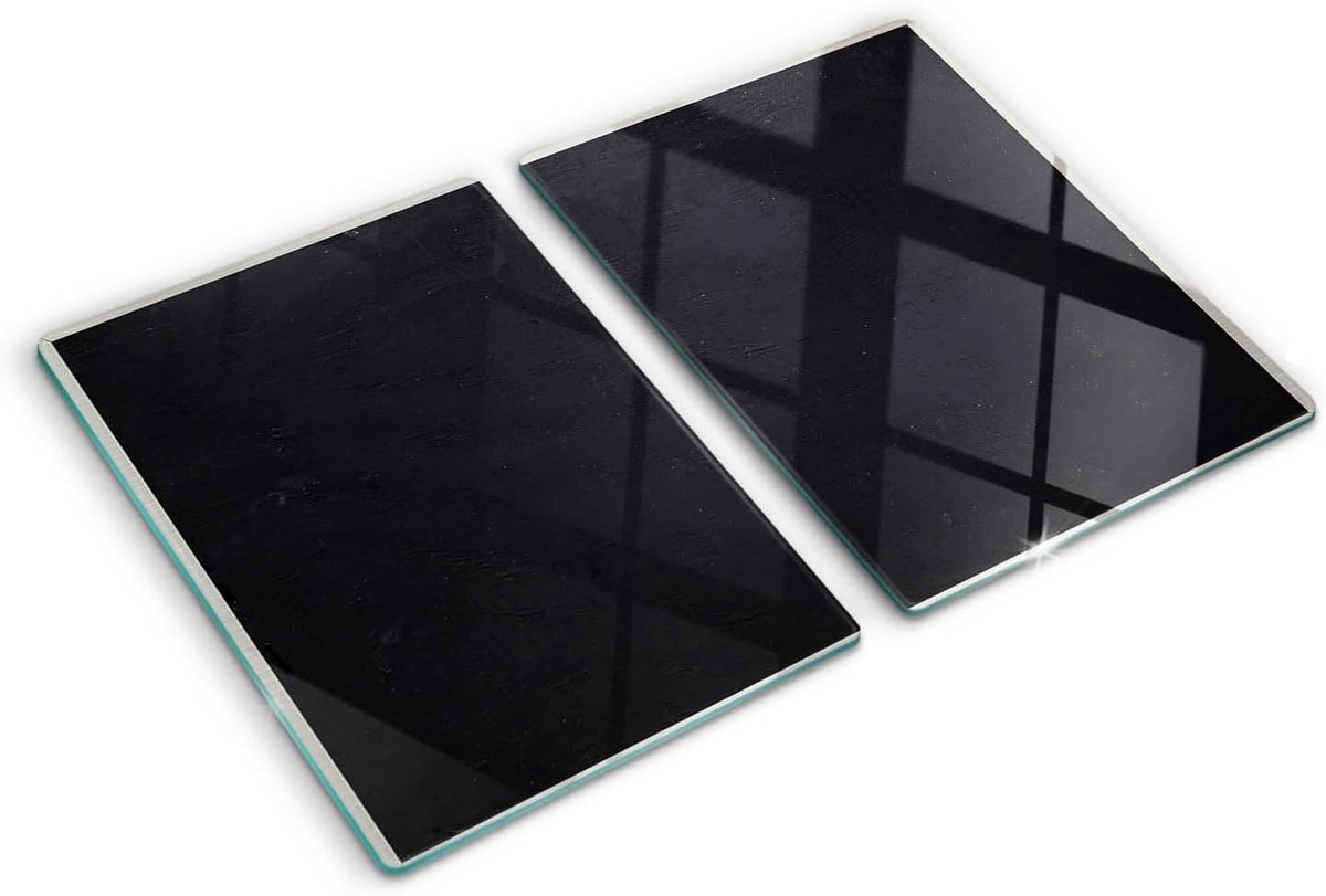 Geharde glazen snijplank en kookplaatbeschermer 2x40x52cm