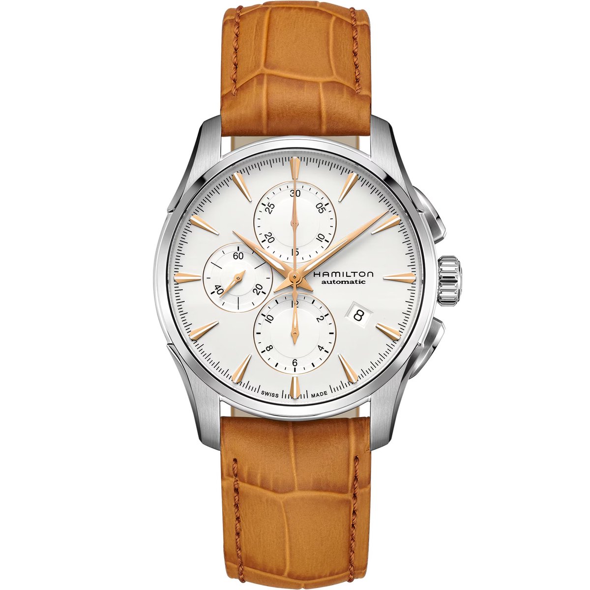 Hamilton Jazzmaster H32586511 Horloge - Leer - Bruin - Ø 42 mm
