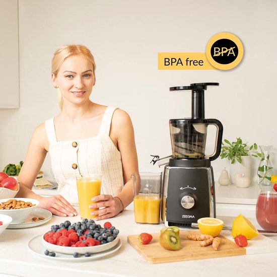 Slowjuicer met Brede Invoer en 3 Zeven voor Maximale Voedingsstoffen — afbeelding 3