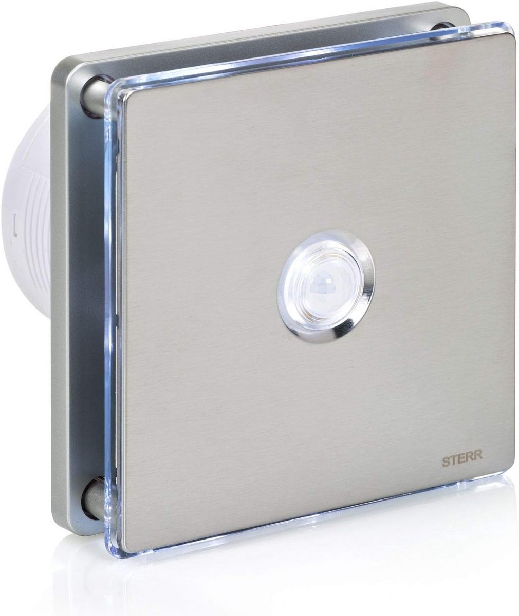 Stille Badkamerventilator 100mm met LED en Bewegingssensor - Modern en Energiezuinig