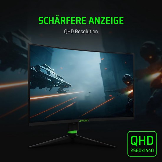 32 inch Gebogen QHD Gaming Monitor - 180Hz, 1ms Reactietijd, HDR 10, FreeSync/G-Sync Compatibel van Merkloos — afbeelding 5