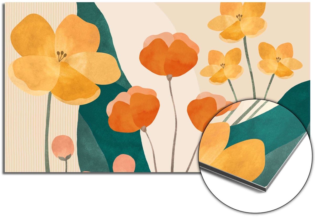 KitchenArt - Sunny Field Spatscherm - 100x65 cm - Spatscherm Achterwand Keuken - Spatwand Keuken