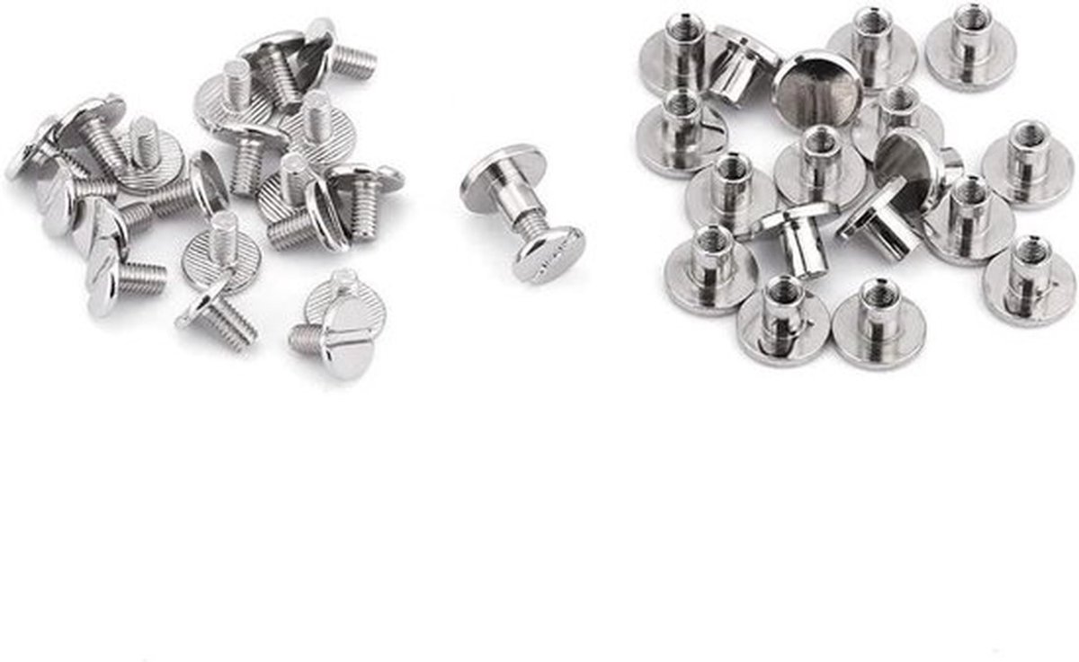20 stuks platte messing schroefpalen klinknagels - duurzaam - ambachten - reparatiebenodigdheden (6.5mm)
