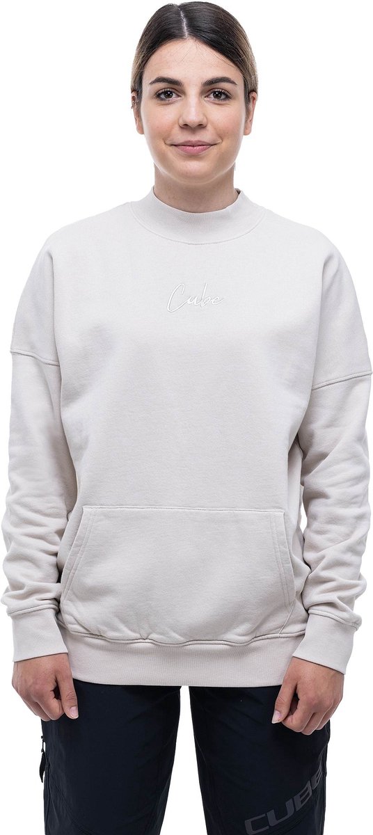 CUBE ORGANIC WS SWEATER SAND S Geel
