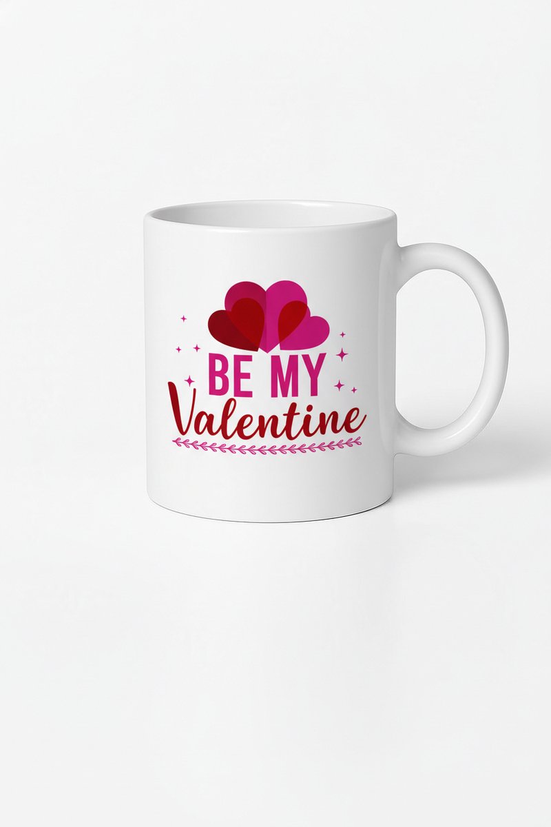 Be My Valentine Mok - Romantisch Valentijn Cadeau met Harten