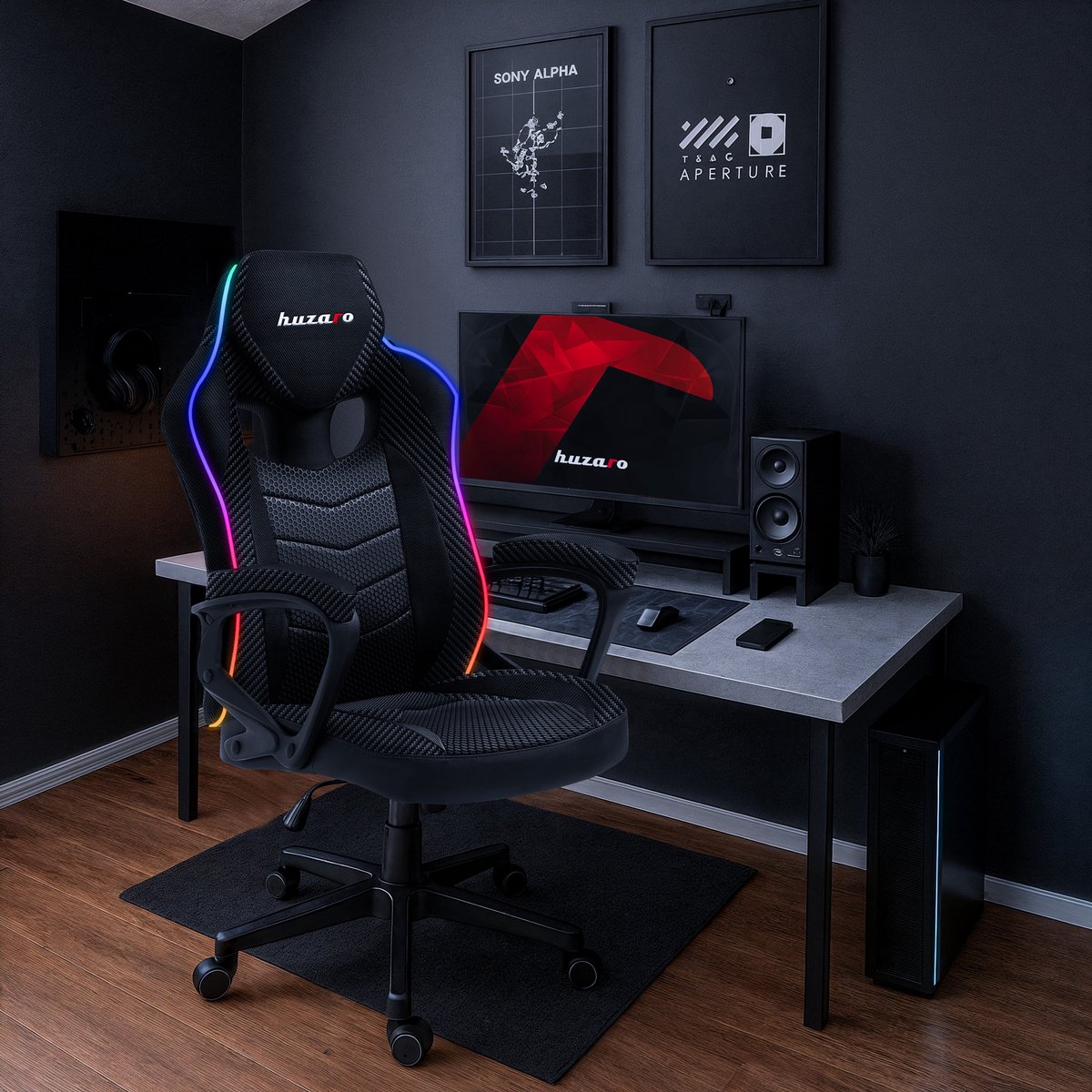 Huzaro Force 2.5 RGB Carbon - Gamingstoel met - afbeelding 2