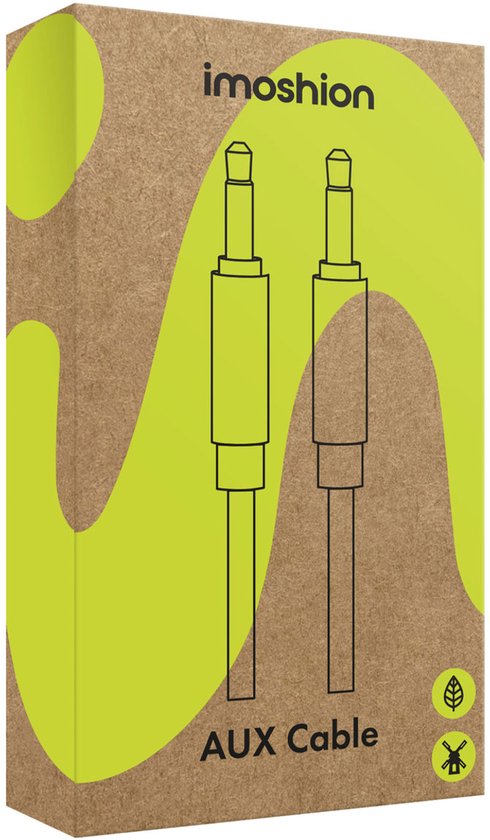 Câble AUX iMoshion - 1 m Mètre - Câble Audio 3,5 mm - Male à Male - Zwart