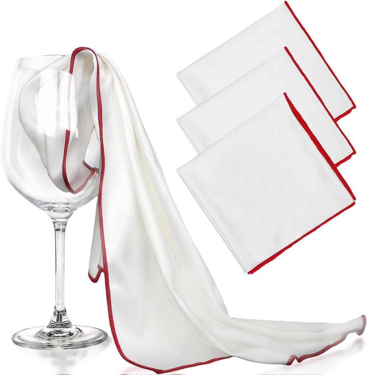 Microvezel Poetsdoeken voor Glas - 3 Stuks, Herbruikbaar, Streepvrij, 60 x 46 cm