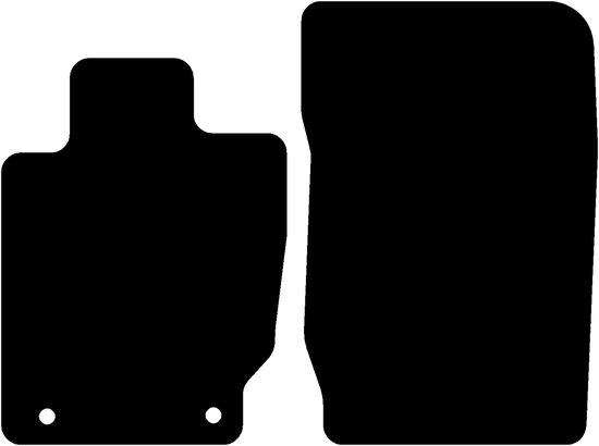 Tapis de voiture Mitsubishi L200 - Année de construction : 2006 - 2015 - Ajustement d'origine - 2 pièces - Feutre aiguilleté