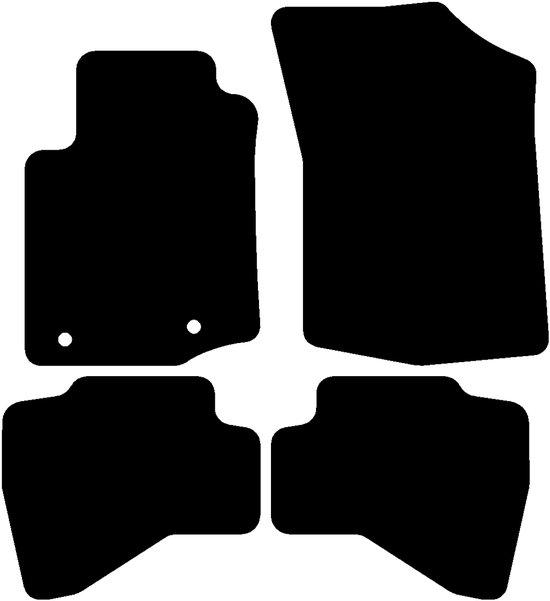 Tapis de voiture en caoutchouc Tapis de voiture Toyota Aygo - Année de construction : 06/2018 - 2022 - Ajustement d'origine - 4 pièces
