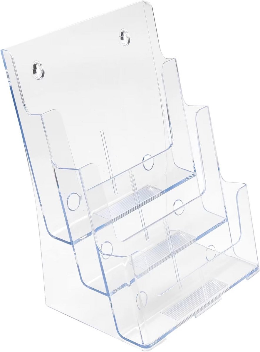 Multi-level Brochurehouder DIN A4, Staand Formaat - Perfect voor Tafel of Wandmontage