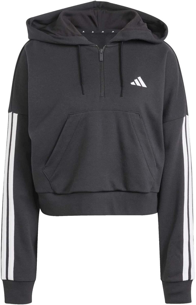 Sweatshirt Adidas Sport W 3S Ft Qz Hd Sportswear Vrouwen Zwart