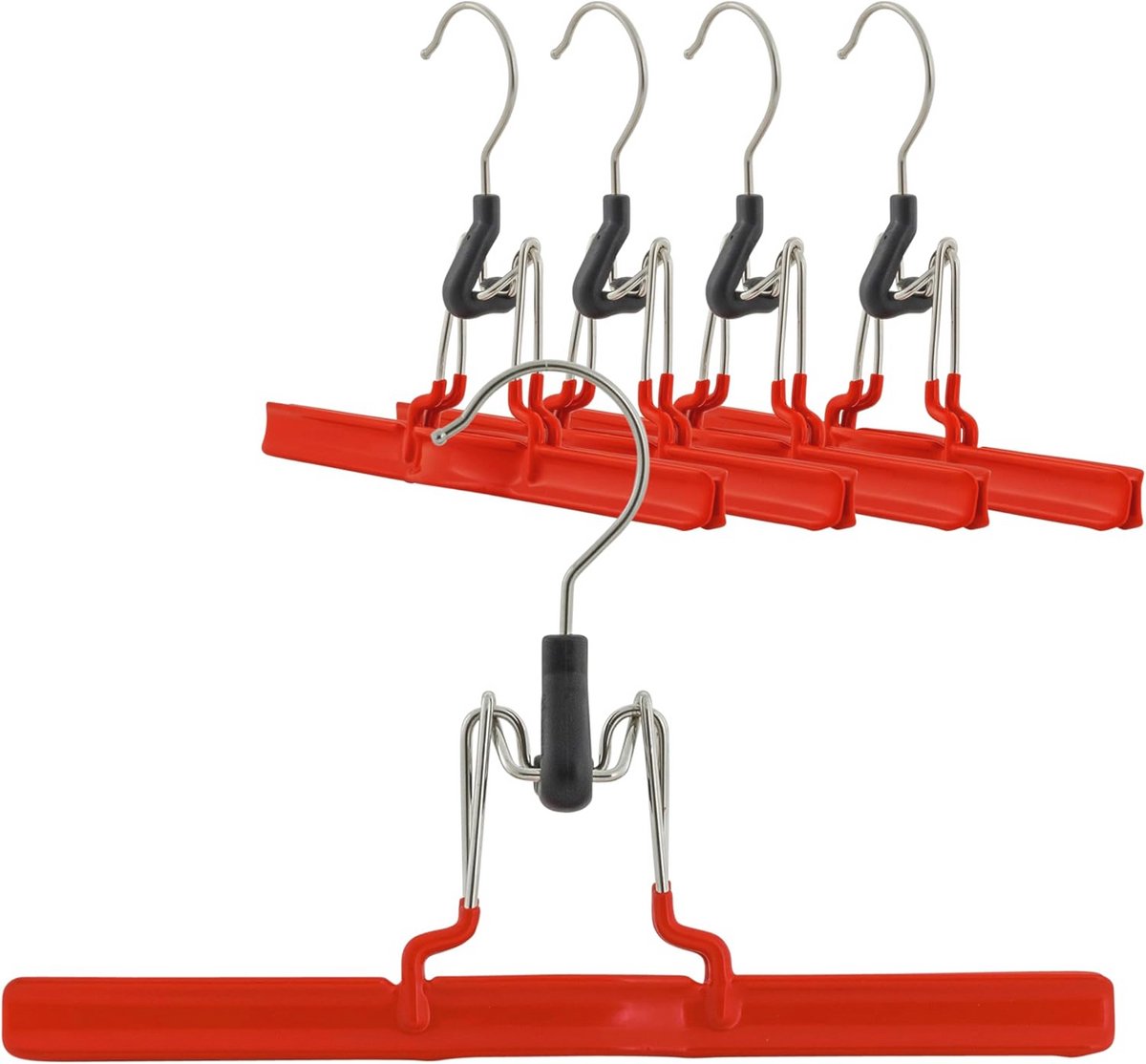 Hangers voor broeken, rokken en shorts, PVC, rood, stijl M/26